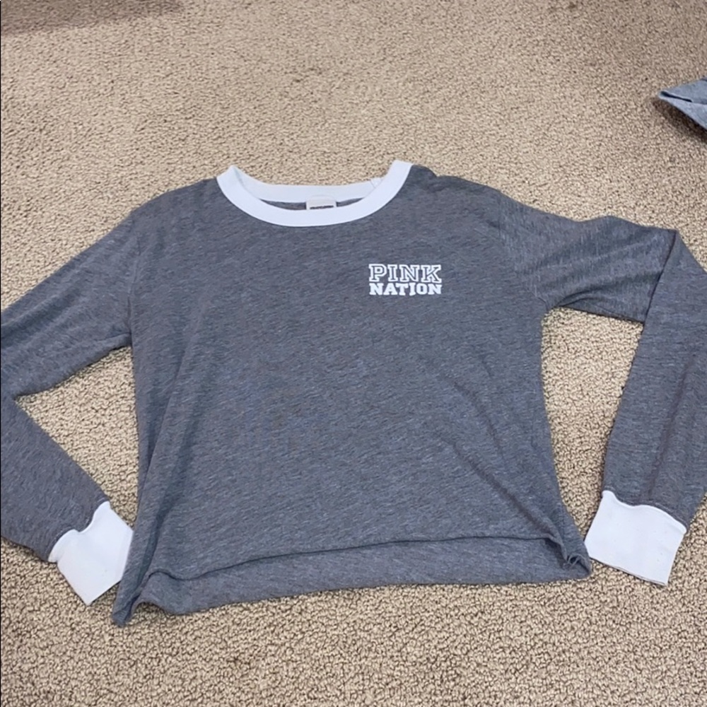 PINK grey long sleeve